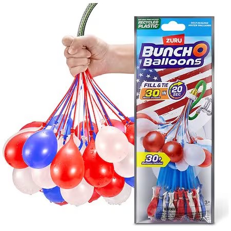 Zuru Bunch O Balloons Rapid-Filling Self-Sealing Water Balloon Pack - 30.0 ea pack of 2 - 636
