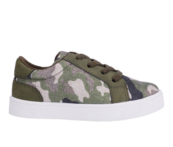 Olive Camo Leo Sneaker - Boys Size 11Y - B12 - 610