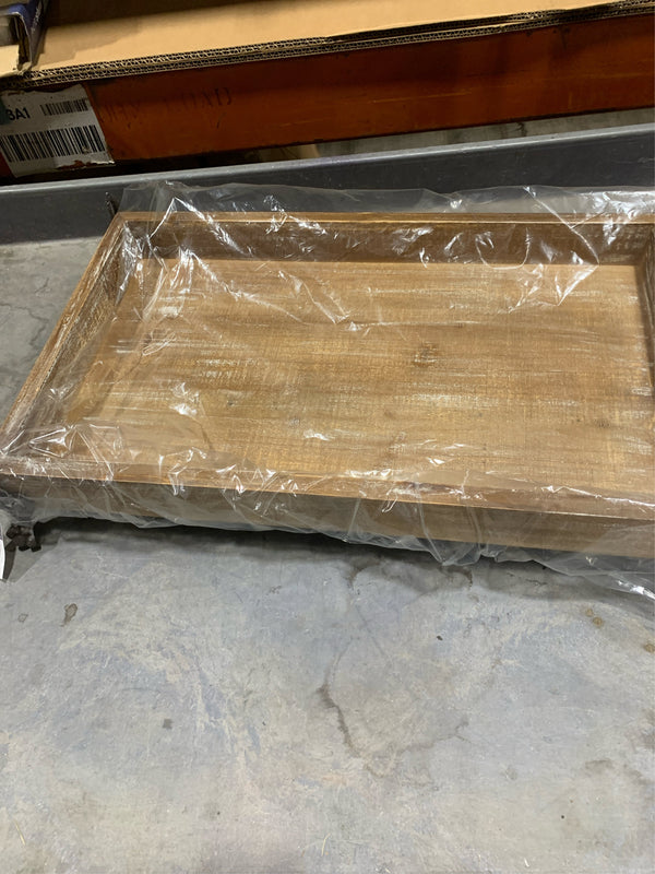 Sullivans Footed Wood Tray 4"H Brown -K14-0690