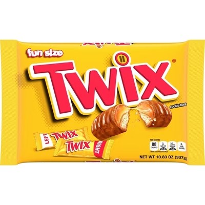 Twix Fun Size Caramel Chocolate Cookie Bar Candy - 10.83oz - QTY 2 - X21