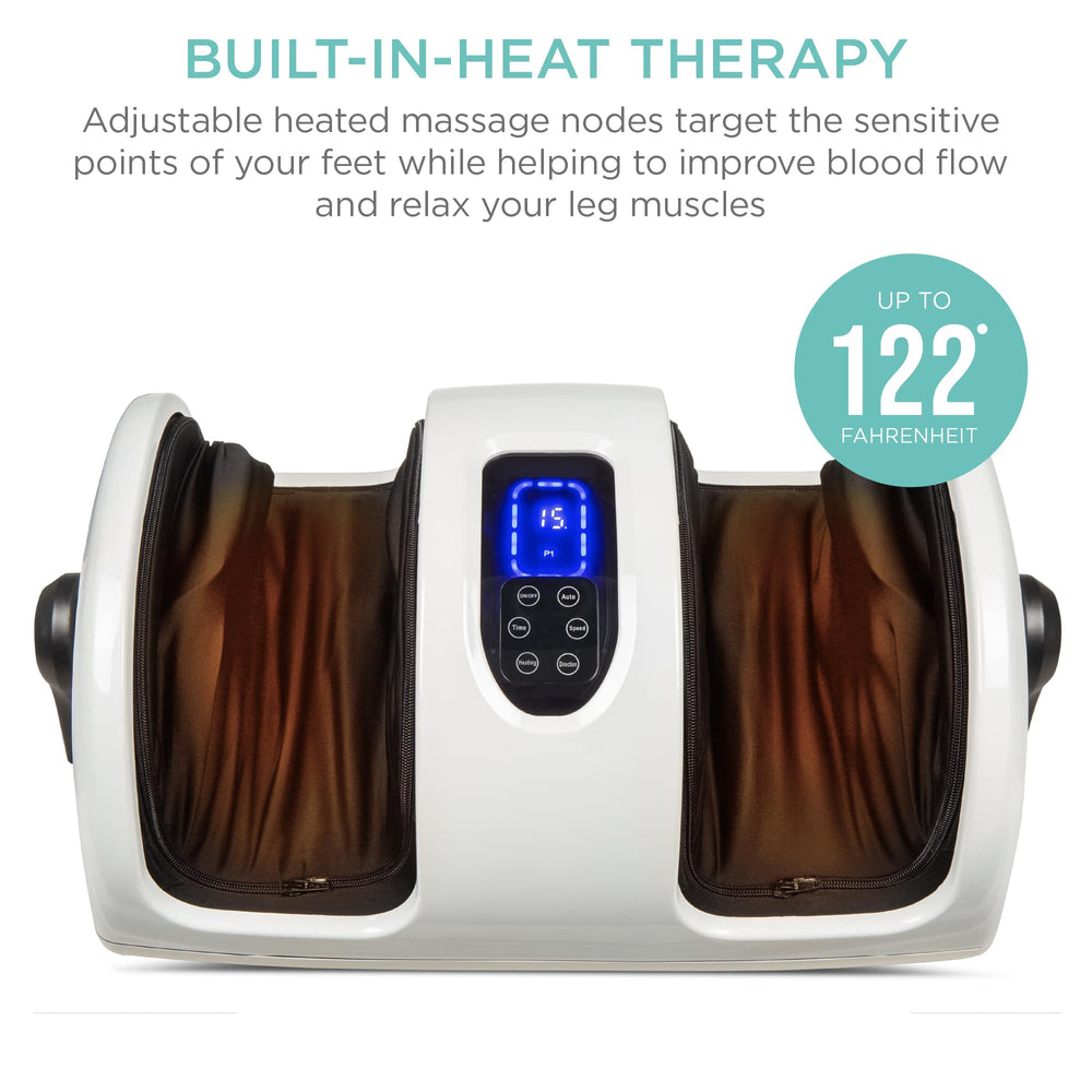 Best Choice Products Foot Massager Machine Therapeutic Reflexology Massager w/ High-Intensity Rollers - Pearl White - G1 - 1942