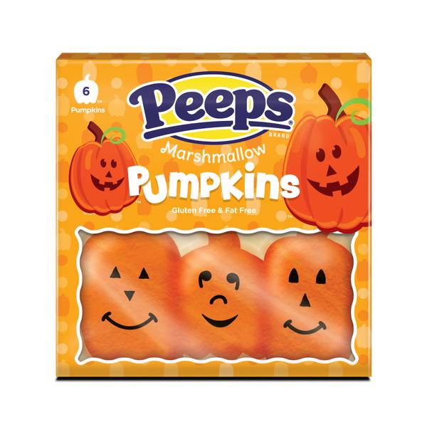Peeps ,Halloween Marshmallow Pumpkins, 6 Ct, 3 Oz (Qty: 20) - C50