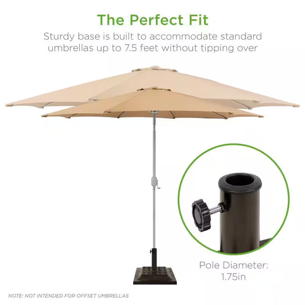 25.6 lbs. Steel Patio Umbrella Base in Bronze -C10-0466