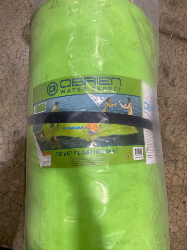OBrien Water Carpet 18 x 6 ft. Green 3 Layer Floating Foam Lake and Pool Lounger Pad Mat - D5 - 1232
