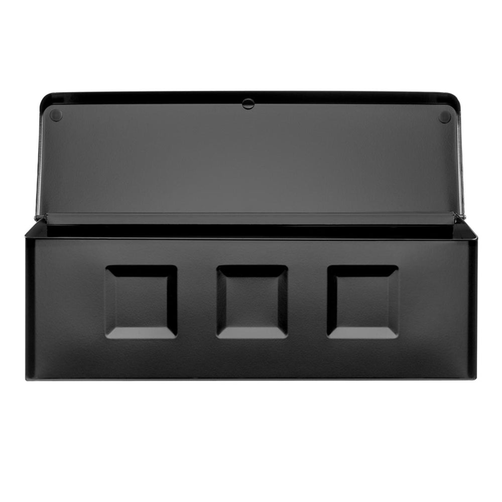 Architectural Mailboxes Wayland Contemporary Galvanized Steel Wall Mount Black Mailbox 1953