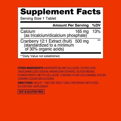 Cranberry Dietary Supplement Tablets - 60ct - up&up : 500mg Per Serving - L10 - 156