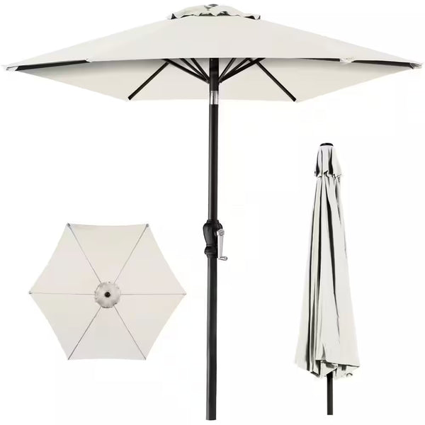 Best Choice Products 10 ft. Market Tilt Patio Umbrella in Ivory - F2 - 1997