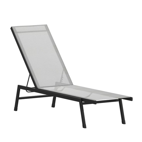 Flash Furniture Brazos Outdoor Adjustable Chaise Lounge Chair - E11 - 1089