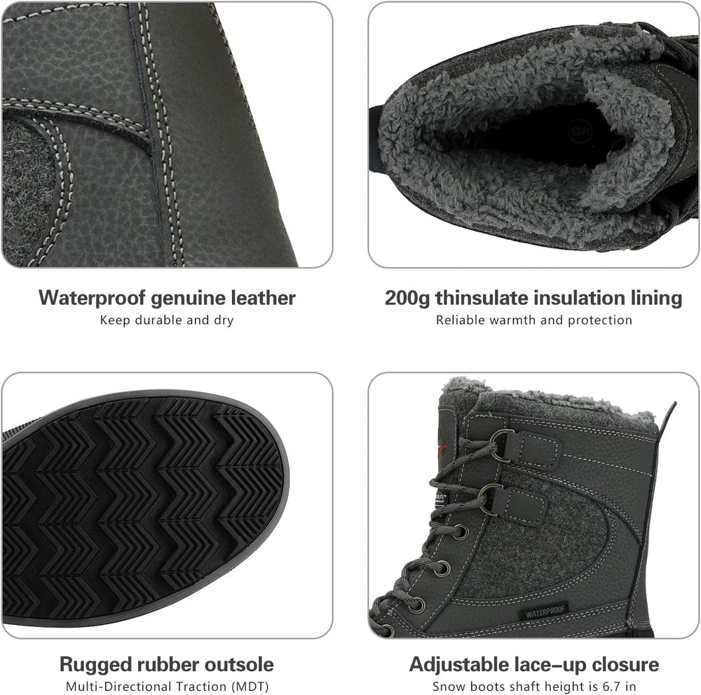 NORTIV 8 Men's Waterproof Winter Snow Boots AVENUE size 12 1360