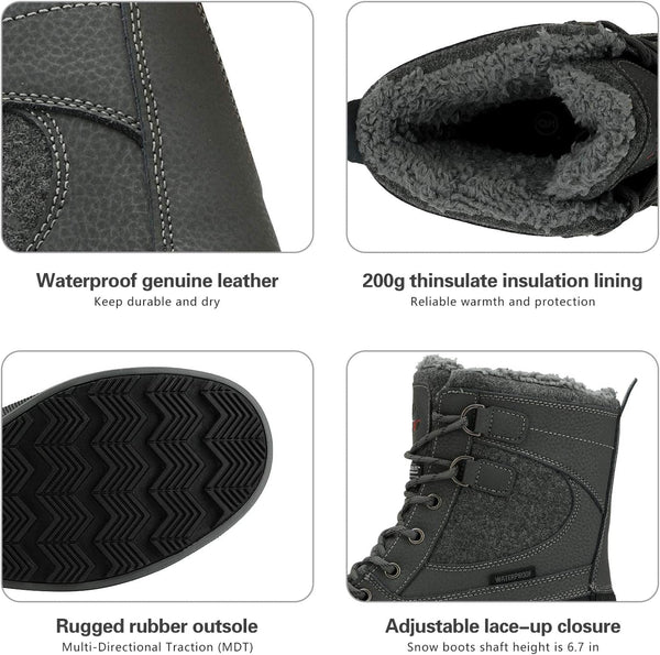 NORTIV 8 Men's Waterproof Winter Snow Boots AVENUE size 12 1360