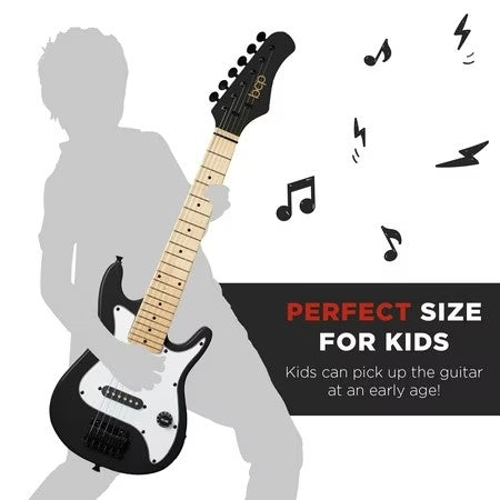 Best Choice Products Walmart Exclusive 30in Kids Electric Guitar Beginner Starter Kit w/ 5W Amplifier, Strap, Case - Walmart Black - A5 - 1430