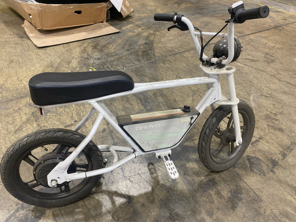 Tested Working - NO CHARGER - Droyd Blipper Electric Bike for Kids 13+, 250W Electric Mini Bike, 24V Lithium-Ion Battery w/Max Speed 12.5 Mph, Up to 12.5 Miles Range, Safe E Bike with Rear Drum Brake, 16" Tires and LED Headlight - G14