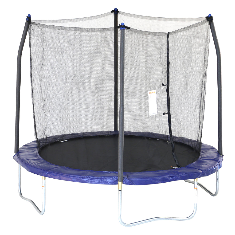 Skywalker Trampolines 8ft Round Trampoline with Safety Enclosure Net Green - Outdoor Bounce Mat for Kids & Adults 342