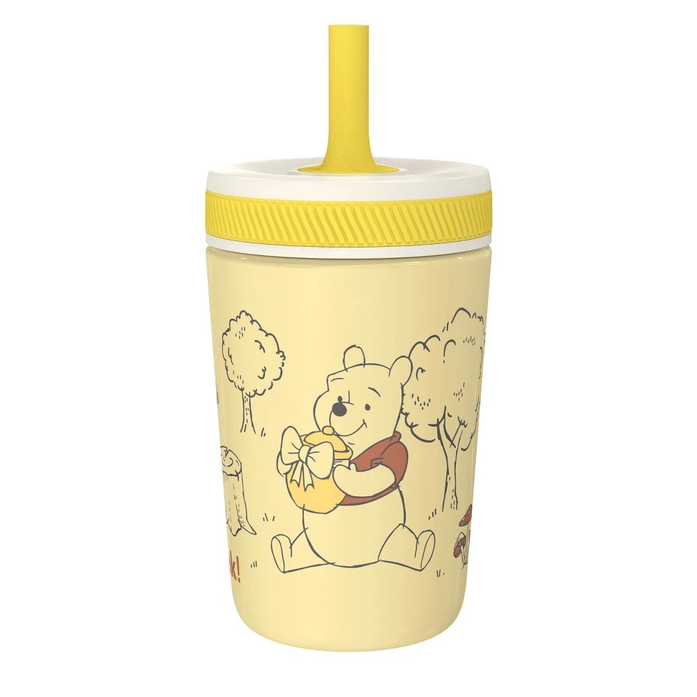 Zak Designs 12oz Winnie the Pooh Stainless Steel Vacuum Kelso Tumbler Yellow 998