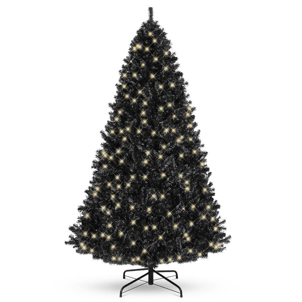 6 ft. Black Pre-Lit Artificial Christmas Tree with 350 Warm White Lights M39