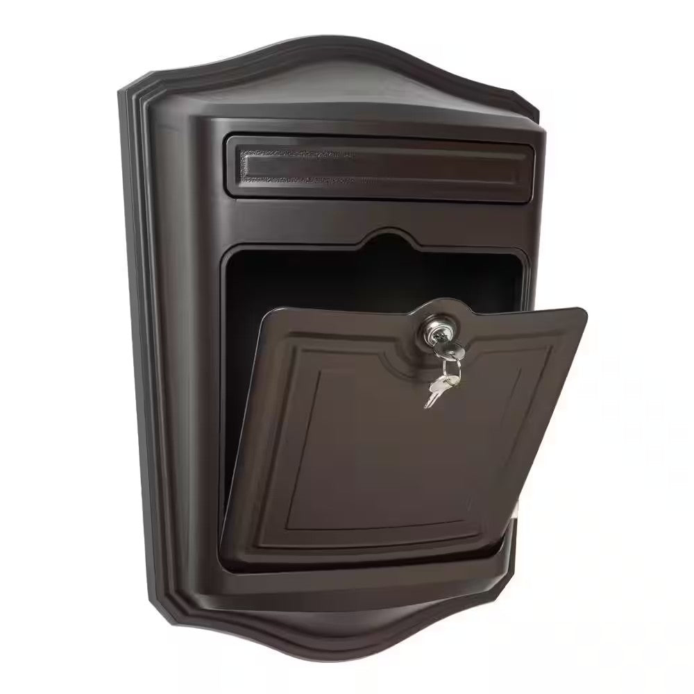 Maison Rubbed Bronze, Medium, Aluminum, Locking, Wall Mount Mailbox 1919
