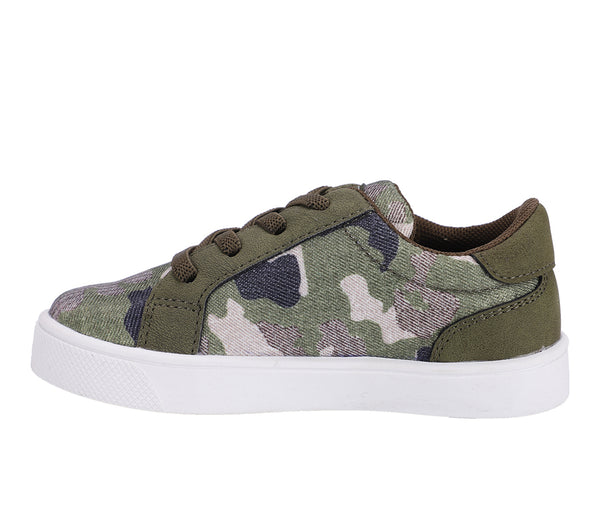 Olive Camo Leo Sneaker - Boys Size 11Y - B12 - 610