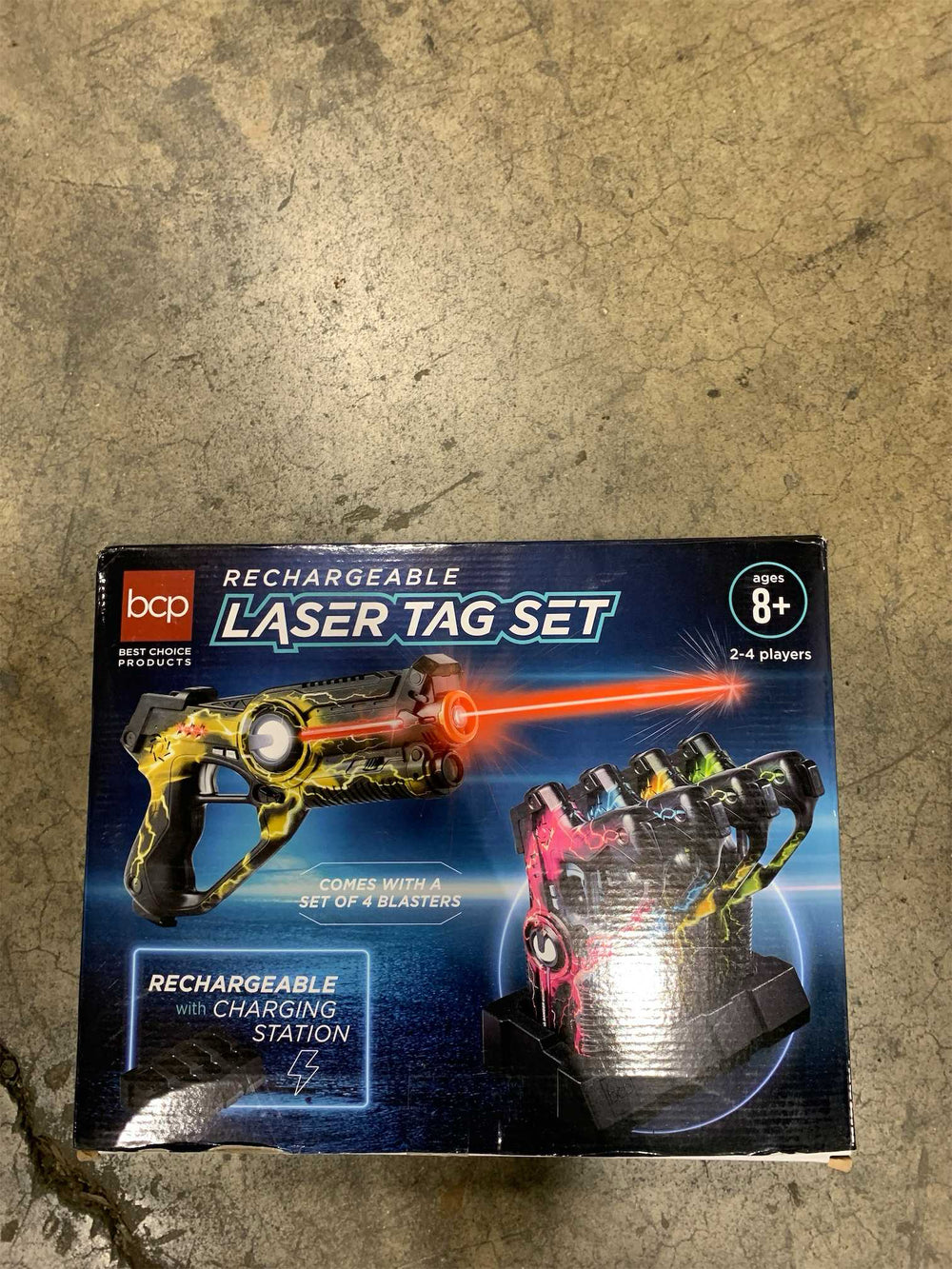 Best Choice Products Set of 4 Laser Tag Blasters, Rechargeable Infrared Lazer Tag Set & Docking Station, No Vests Needed - Red/Yellow/Blue/Green -J3-0390