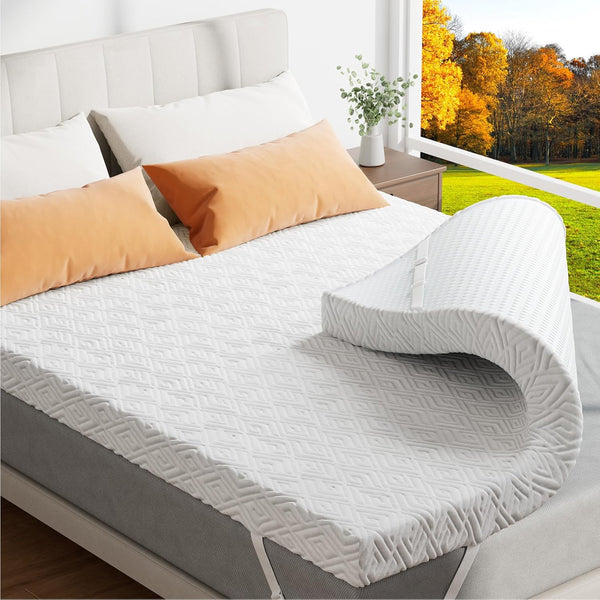 3" Gel Memory Foam Mattress Topper w/ Cover — G15