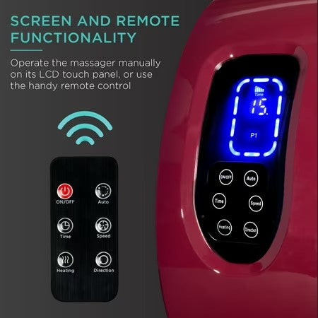 Best Choice Products Foot Massager Machine, Therapeutic Reflexology Massager w/ High-Intensity Rollers - Burgundy - G1 - 1950