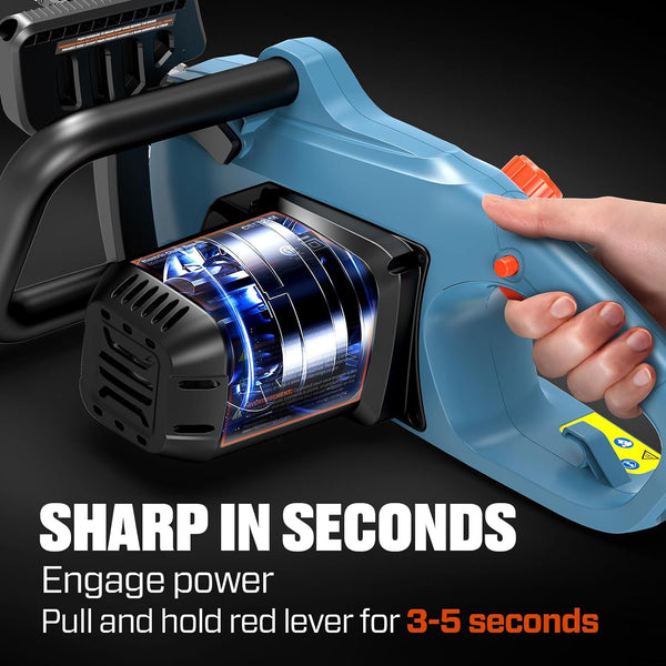SENIX Electric Chainsaw, 18" Corded Chainsaw,15 Amp Chain Saw for Wood Cutting, Tree Trimming, Garden Tool for Pruning, Branch Cutting, Yard, Fathers Day Gift for Men,Gardener, CSE15-M 1548