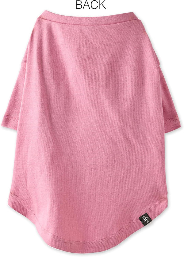 Pet Passion Toby II - The Perfect Tee, 8 Pack Short Sleeve Pet T-Shirt 100% Organic Cotton Tees Clothes for Small, Medium, Large Dogs , Rainbow Pink, Small -F12-0204