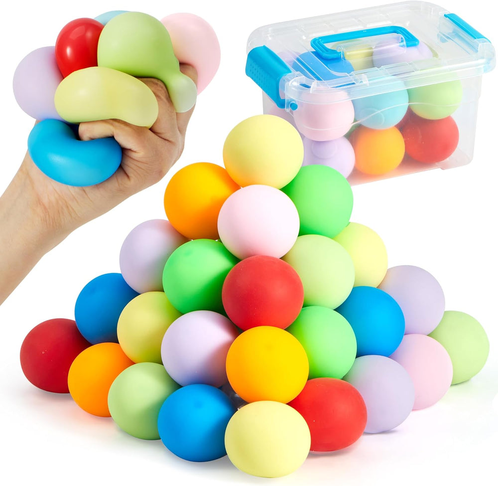 JOYIN Lot de 24 balles anti-stress   reprise lente, jouets sensoriels spongieux, balles de th rapie des mains pour soulager l'anxi t , jouets pour enfants, cadeaux de f te 1404