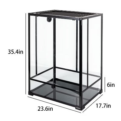 REPTI ZOO 24" x 18" x 36" Reptile High Full Glass Terrarium - D2 - 297