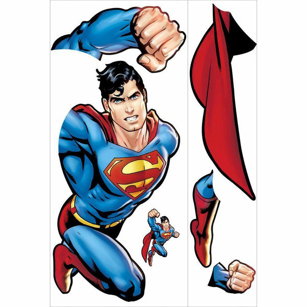 5 in. x 19 in. Superman Day Of Doom Peel and Stick Giant Wall Decals (6-Piece) -K10-0692