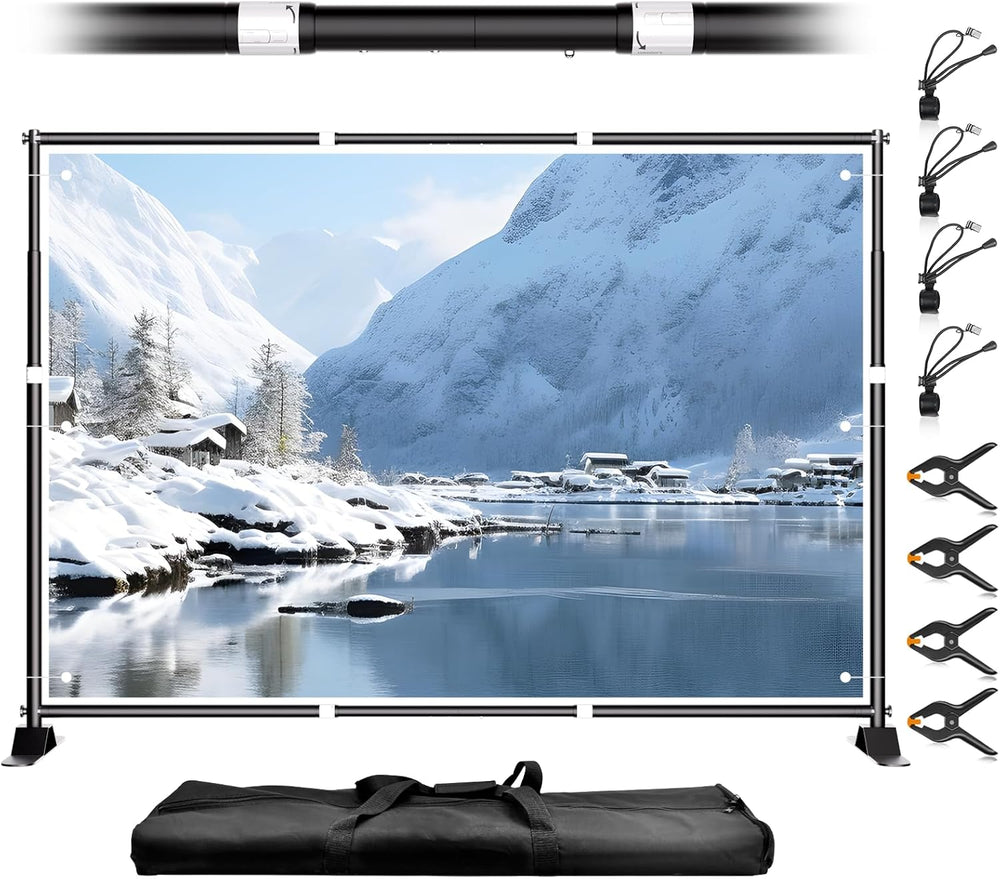 10x8 ft Adjustable Backdrop Banner Stand – B34 Appears New