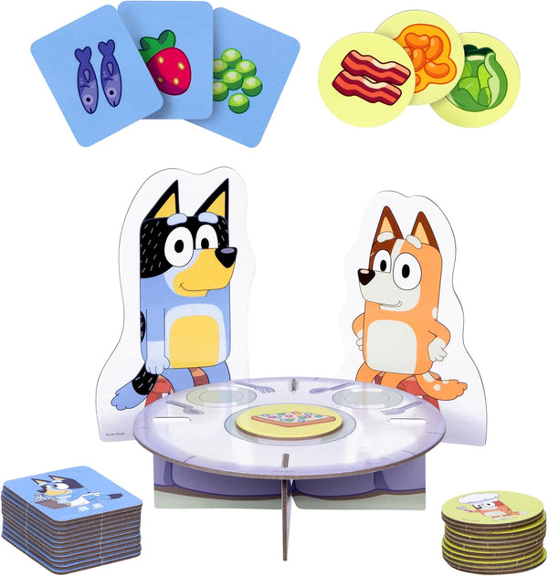 Bluey Fancy Restaurant Game, Join and Bingo as They Match Food Cards to Help Dad Prepare a Special Dinner for Mum, Serve up Fun While Building Memory and Matching Skills, Ages 3+, 2 4 Players -F7-0091