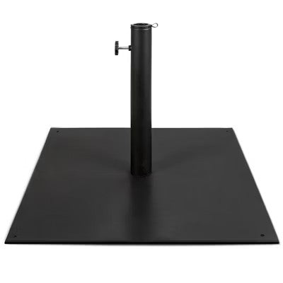 38.5lb Steel Umbrella Base, Square Patio Stand w/ Tightening Knob and Anchor Holes - Black M31