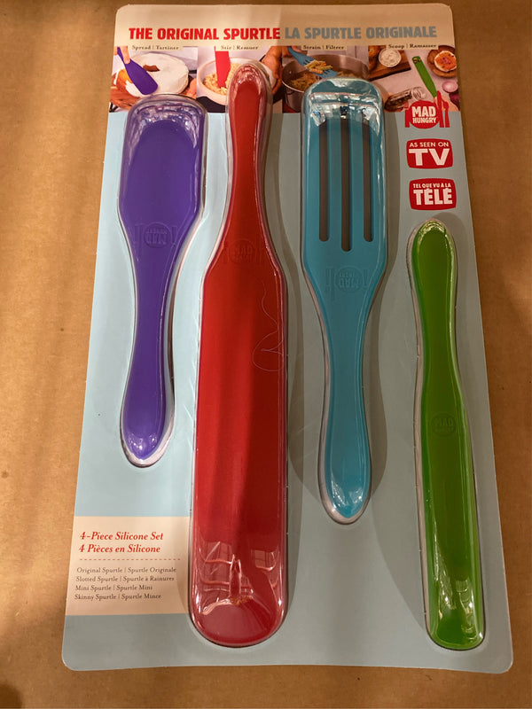 Mad Hungry 4-Piece Silicone Spurtle Set Assorted Multiple - L10 - 520