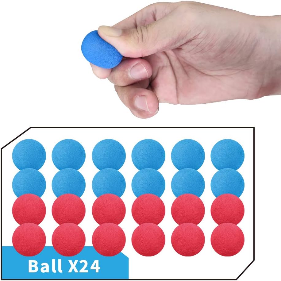 YEEBAY Shooting Game Toy for Age 6, 7, 8,9,10+ Years Old Kids, Boys - 2pk Air Guns & Shooting Target & 24 Foam Balls - Ideal Gift - Compatible with Toy Guns 1454