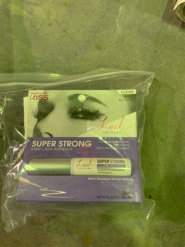 KISS Products Lash Couture Super Strong False Eyelashes Adhesive - Clear - 0.17oz -B5-0479