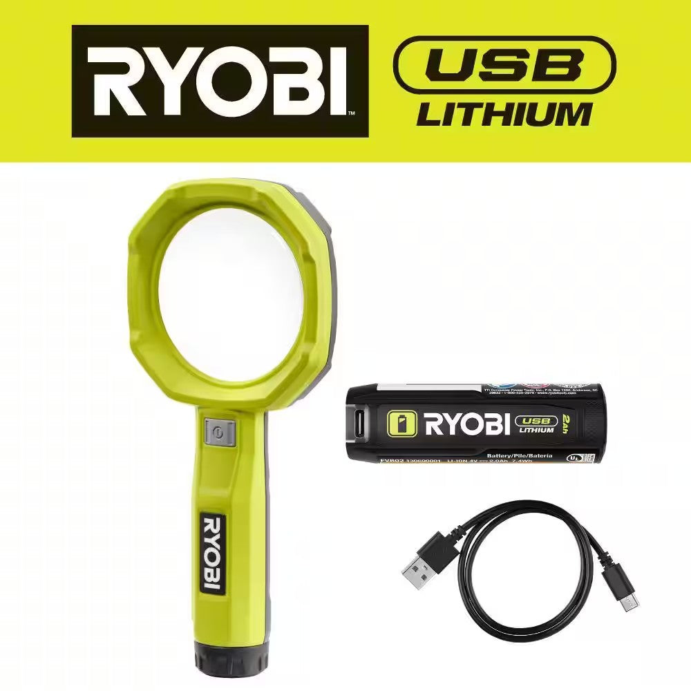 USB Lithium Cordless 200 Lumens Magnifying Light Kit with 2.0 Ah Battery and USB Charging Cable - 954
