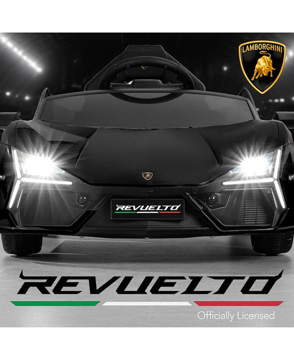 Best Choice Products Kids 12V Ride-On Car Officially Licensed Lamborghini Revuelto w/ Remote, LED Lights - Black - H5 - 1642