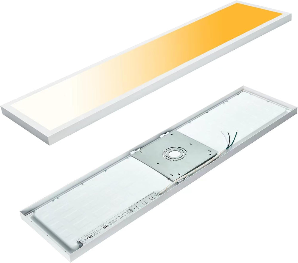 1x4 LED Flat Panel Light, 20W/30W/40W, 3000K–5000K, Dimmable, 2-Pack – A47 Appears New