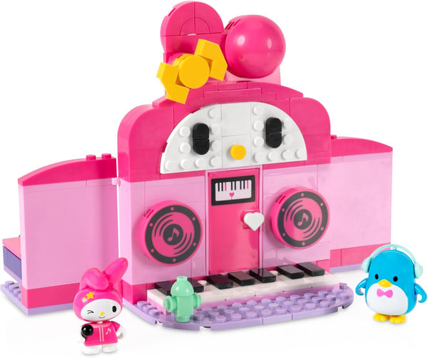 BLDR Hello Kitty and Friends My Melody s Music Shop Building Set - Hello Kitty & Tuxedosam Minifigures - Gift for Kids and Sanrio Fans Ages 8+, 0130 -K11-1677