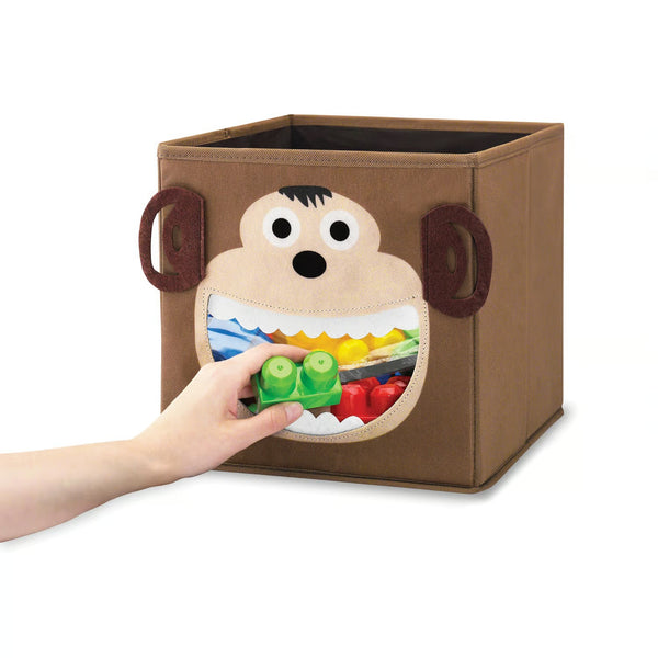 Whitmor Brown Storage Bin 10 in. H X 10 in. W X 10 in. D Stackable -J13-0656