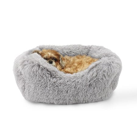 Precious Tails Super Lux Shaggy Fur Cuddler Pet Bed - Small - L10 - 529