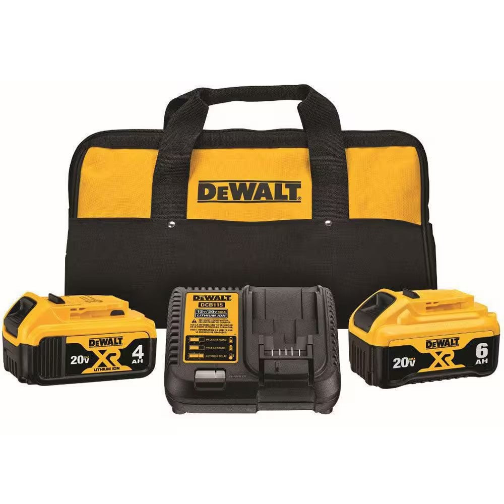 20V MAX XR Premium Lithium-Ion 6.0Ah and 4.0Ah Starter Kit L13 - Tested and Working
