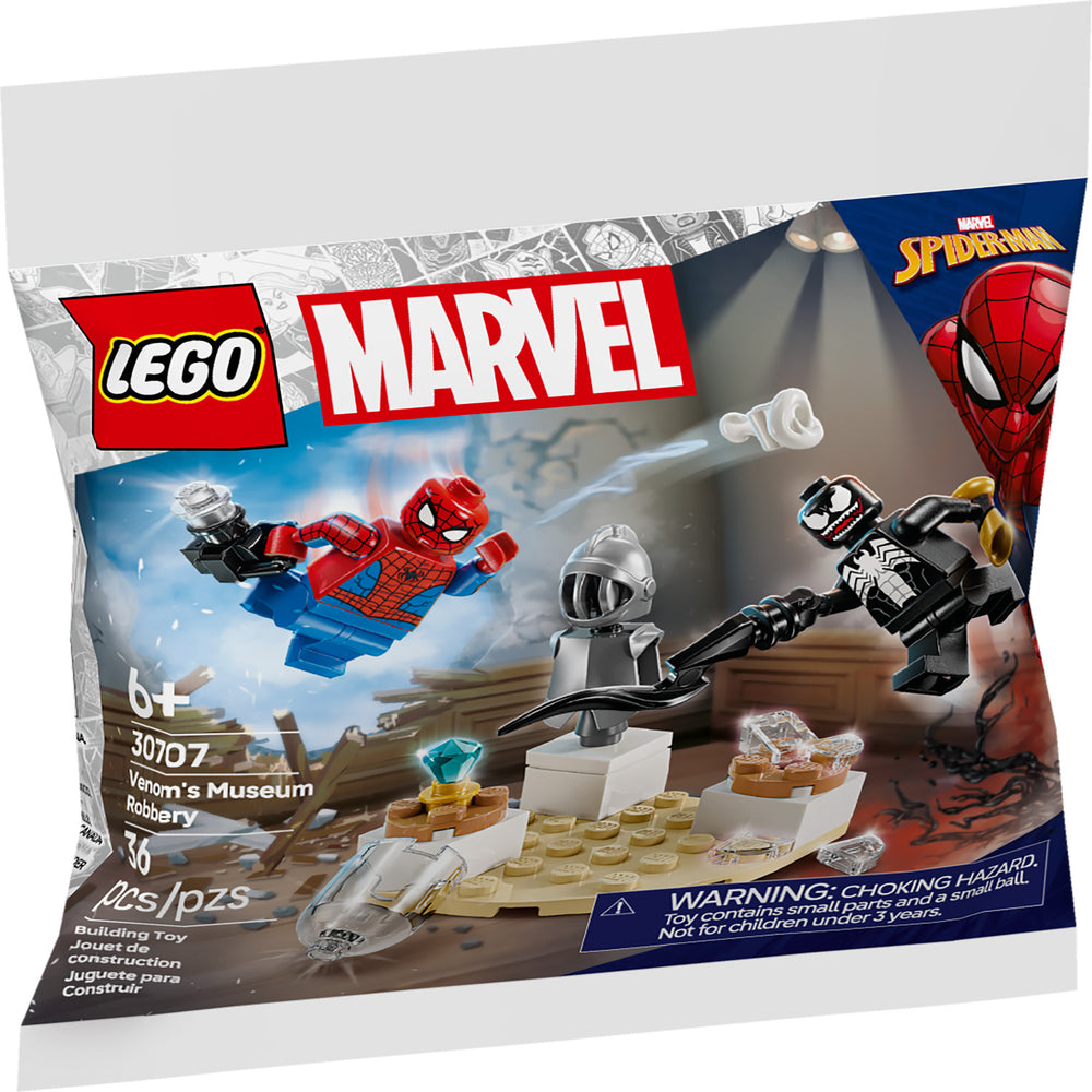 LEGO Marvel Venom's Museum Robbery - Super Hero Building Set for Kids - Includes Spider-Man and Venom Minifigures - 30707 -K5 - 1507