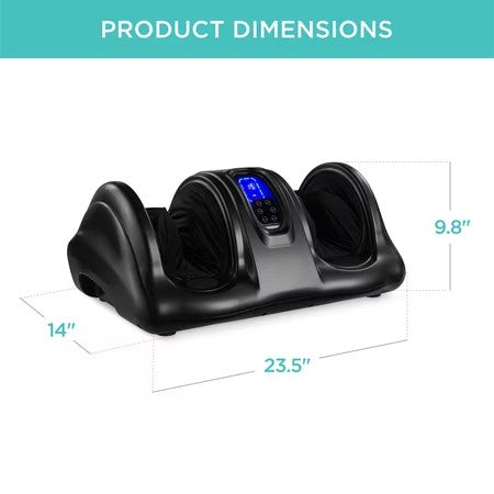 Best Choice Products Therapeutic Kneading & Rolling Shiatsu Foot Massager w/ High Intensity Rollers, Remote - Black -B6-0491