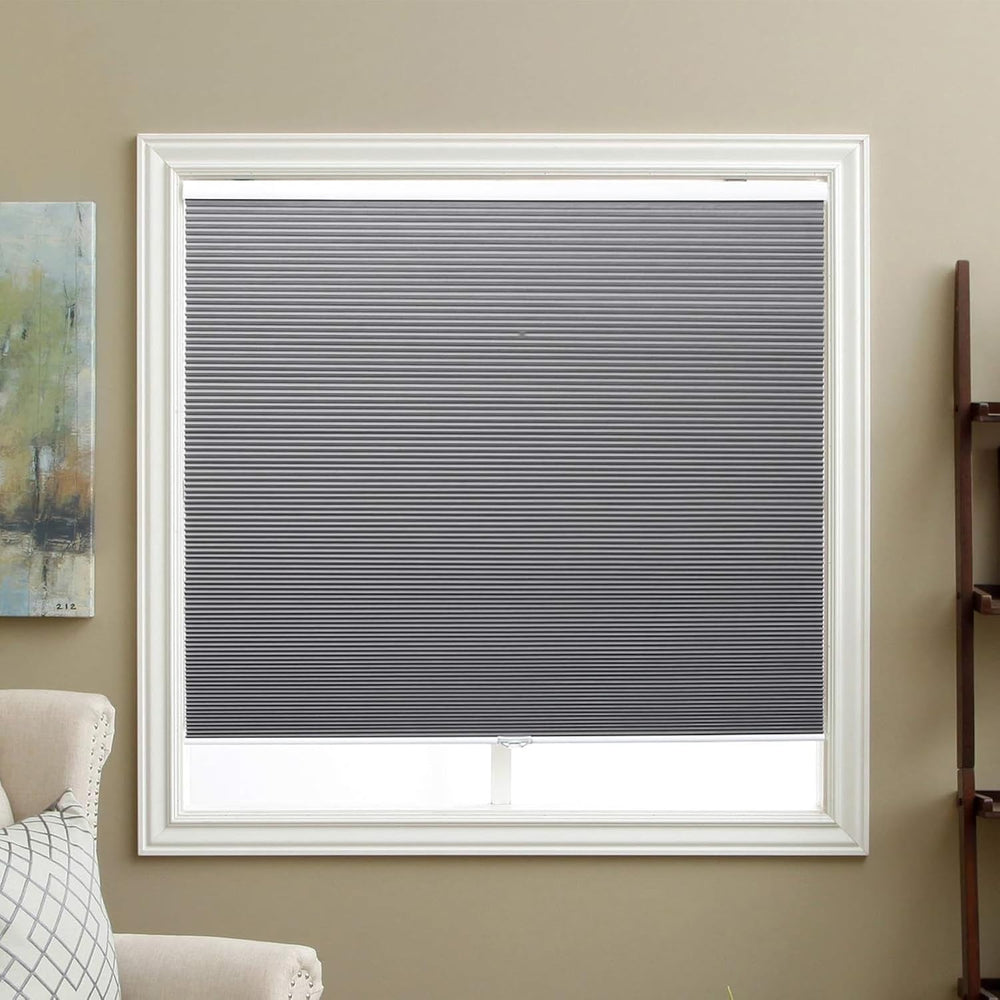 Cordless Blackout Honeycomb Shade (34x64, Silver) – B38 Appears New