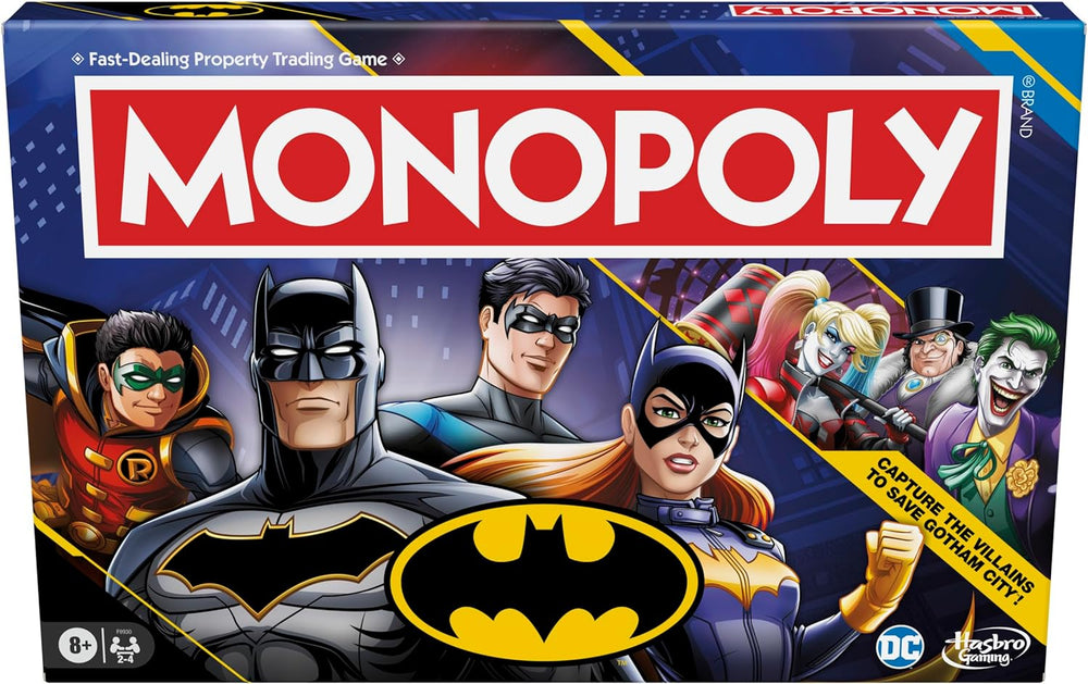 Monopoly Batman Edition Board Game | Monopoly Game for Batman Fans | Ages 8 and Up | 2 to 4 Players | Family Games | Strategy Games for Kids and Adults (Amazon Exclusive) 1362