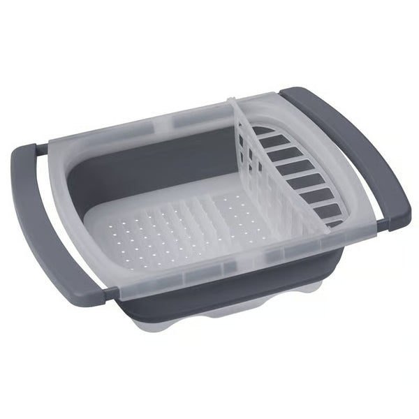 Progressive Prepworks 19 in. L X 16 in. W X 2.5 in. H Clear/Gray TPE/Polypropylene Dish Drainer - L10 - 497