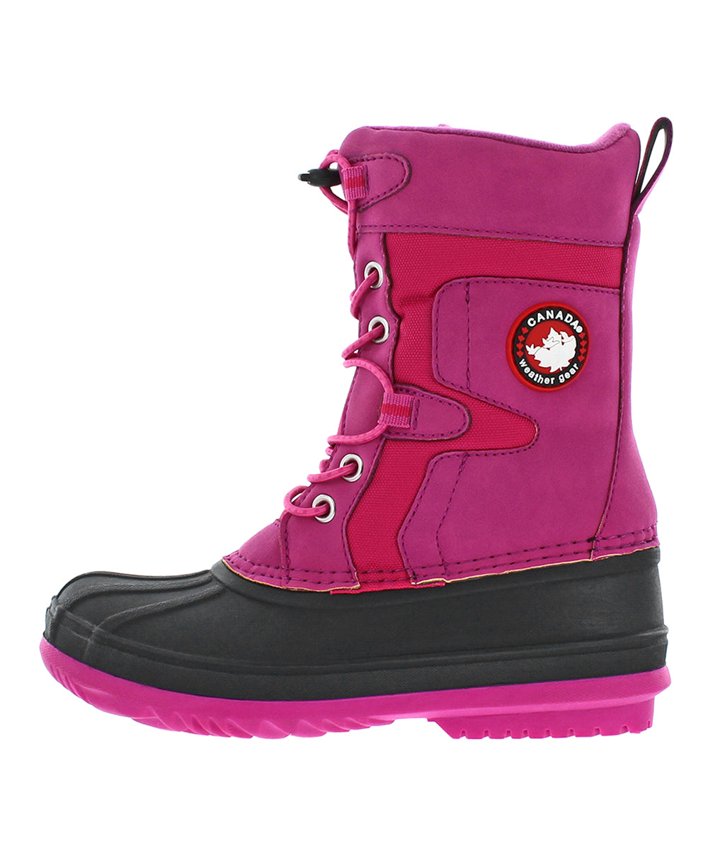 Canada Weathergear Girls Duck Boots Adelle US Size 4M in Fuschia - C4 - 1374
