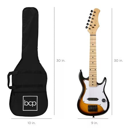 Best Choice Products 30in Kids Electric Guitar Beginner Starter Kit w/ 5W Amplifier, Strap, Case - Sunburst -J2-0356