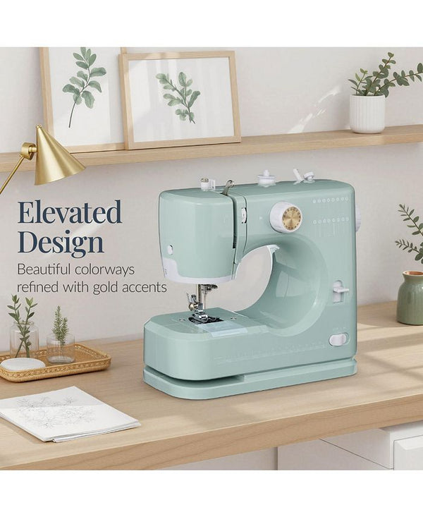 Best Choice Products 55-Piece Sewing Machine Kit for Beginners, w/ 16 Stitch Patterns, Double Stitching - Brown - F10 - 1063